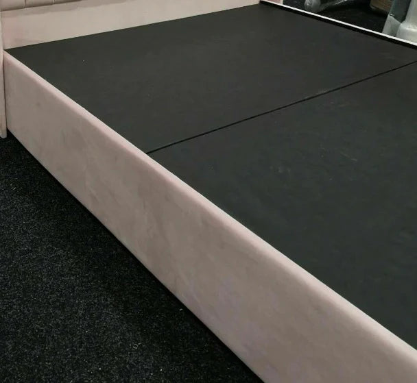 Melissa Buttoned Sleigh Chesterfield Bed Frame with Storage Options And Mattress Included